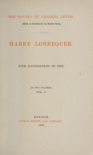 Cover for The novels of Charles Lever