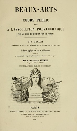 Cover for Beaux-arts