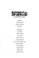 Cover for Residential apartheid