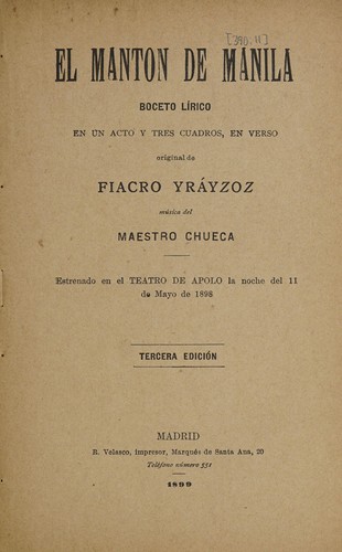 Cover for El mantón de Manila
