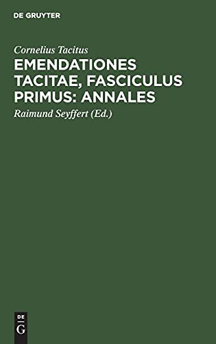 Cover for Emendationes Tacitae, Fasciculus Primus