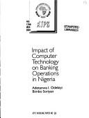 Cover for Impact of computer technology on banking operations in Nigeria