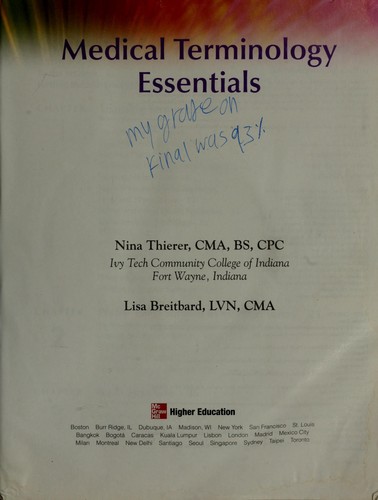 Cover for Medical terminology essentials