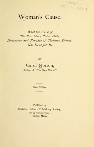 Cover for Woman's cause