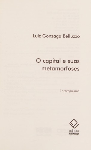 Cover for O capital e suas metamorfoses
