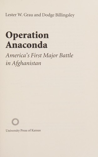 Cover for Operation Anaconda