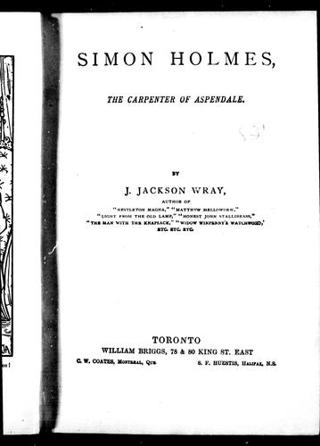 Cover for Simon Holmes, the carpenter of Aspendale