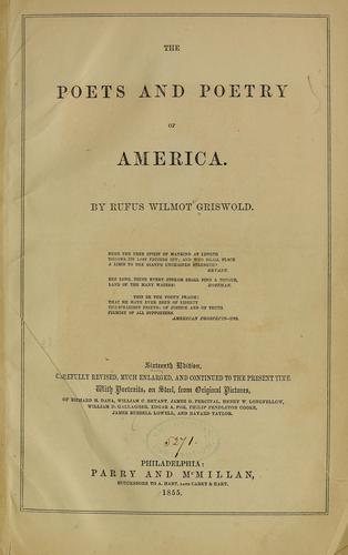 Cover for The poets and poetry of America