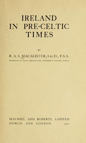 Cover for Ireland in pre-Celtic times