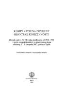 Cover for Komparativna povijest hrvatske književnosti.