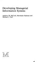 Cover for Developing managerial information systems
