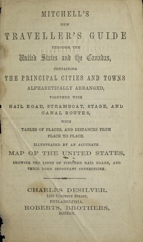 Cover for Mitchell's new traveller's guide through the United States and the Canadas