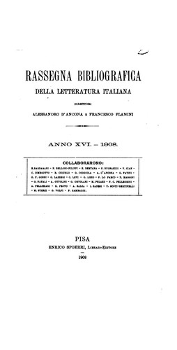 Cover for La rassegna della letteratura italiana