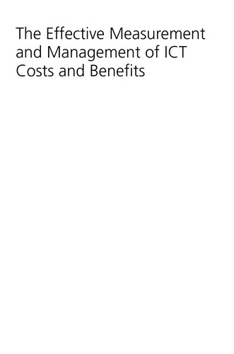 Cover for EFFECTIVE MEASUREMENT AND MANAGEMENT OF ICT COSTS AND BENEFITS.