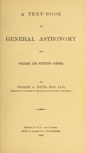 Cover for text-book of general astronomy