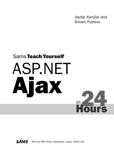 Cover for Sams teach yourself ASP.NET Ajax in 24 hours