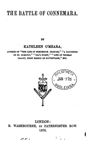 Cover for The battle of Connemara