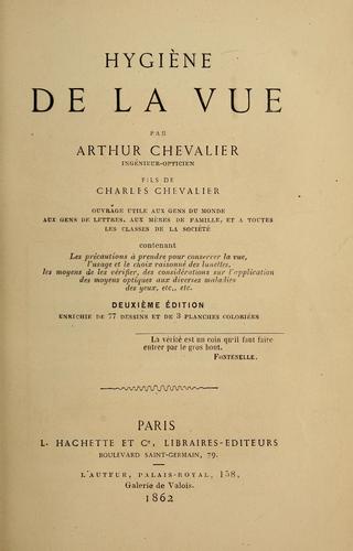 Cover for Hygiène de la vue