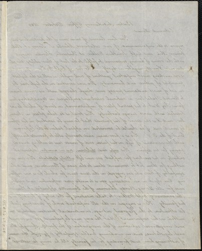 Cover for [Letter to] Esteemed friend