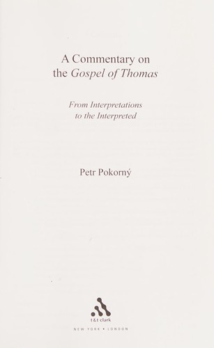 Cover for Commentary on the Gospel of Thomas