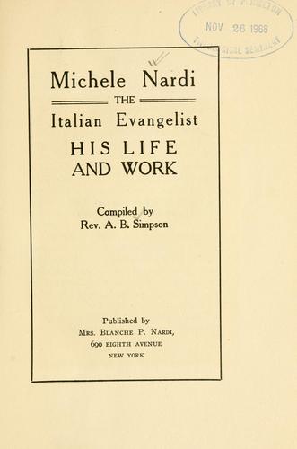Cover for Michele Nardi