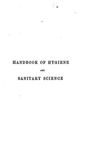 Cover for A handbook of hygiene and sanitary science