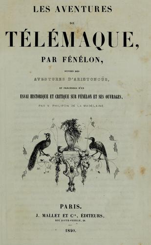 Cover for Les aventures de Telemaque