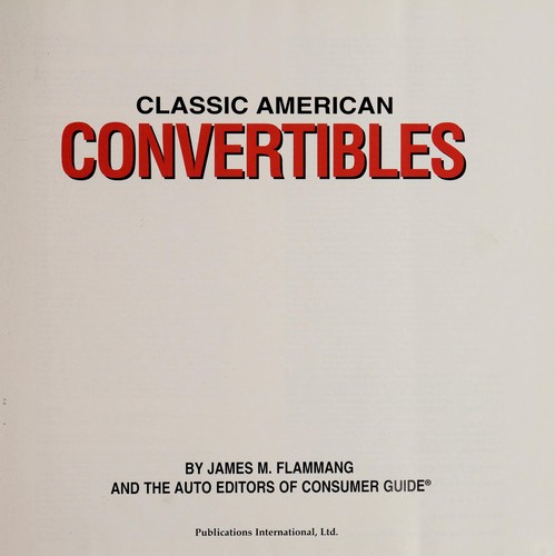 Cover for Classic American convertibles