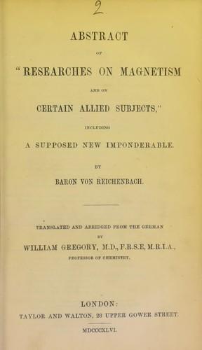 Cover for Abstract of Researches on magnetism and on certain allied subjects