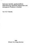 Cover for Nationale Identität, gesellschaftliche Wahrnehmung natürlicher Ressourcen und ökologische Probleme in Bolivien