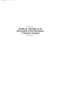 Cover for Etudes de théologie et de philosophie arabo-islamiques à l'époque classique