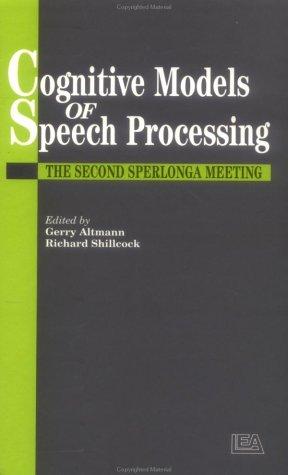 Cover for Cognitive Models Of Speech Processing