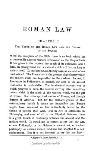 Cover for Historical introduction to the Roman Law