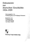 Cover for Dokumente zur deutschen Geschichte 1924-1929