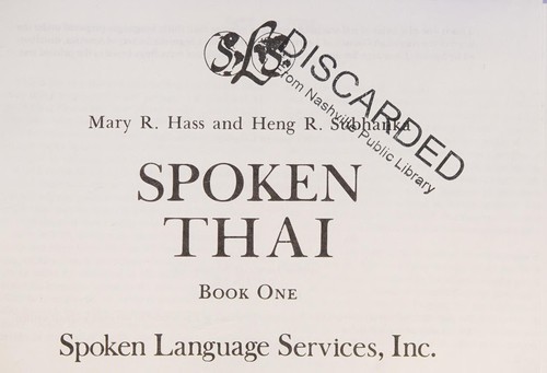 Cover for Spoken Thai