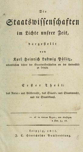 Cover for Die Staatswissenschaften im Lichte unsrer Zeit
