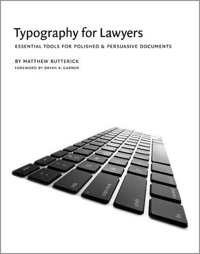 Cover for Typography for lawyers