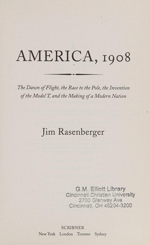 Cover for America, 1908