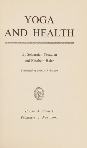 Cover for Yoga and health
