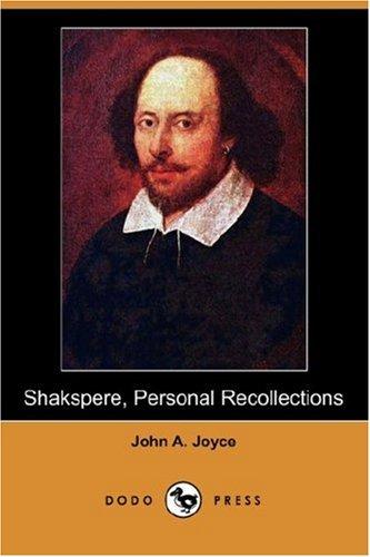 Cover for Shakspere, Personal Recollections (Dodo Press)