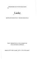 Cover for Lieder