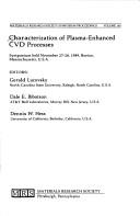 Cover for Characterization of Plasma-Enhanced Cvd Processes