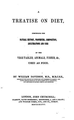 Cover for A treatise on diet