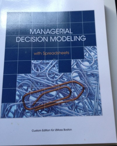 Cover for Managerial Decision Modeling w/Spreadsheets