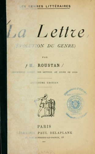 Cover for La Lettre