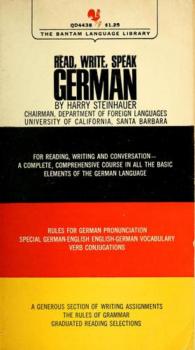 Cover for Read, write, speak German