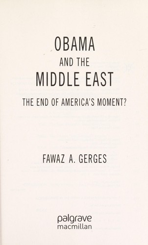 Cover for Obama and the Middle East