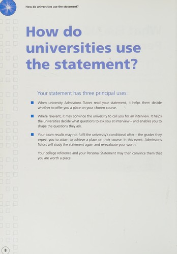 Cover for Personal Statements