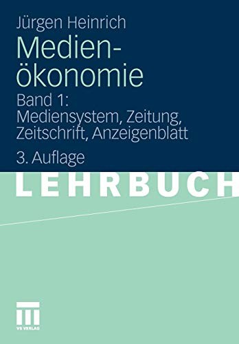 Cover for Medienökonomie : Band 1