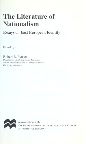 Cover for The Literature of Nationalism